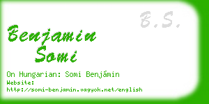 benjamin somi business card